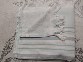 Полотенце банное 50х90 см, 100% хлопок, 370 г/м2, Зум, светло-голубое, Узбекистан - фото 8 от пользователя
