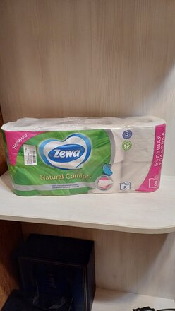Туалетная бумага Zewa, Natural comfort, 3 слоя, 8 шт, 14 м, с втулкой, белая - фото 7 от пользователя