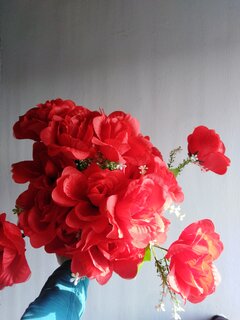 Цветок искусственный декоративный Роза, пасхальный, 60 см, красный, Y6-10358 - фото 8 от пользователя