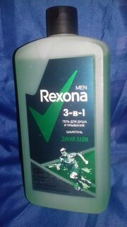 Гель для душа и шампунь Rexona, 3 в 1 Дикий лайм, для мужчин, 750 мл - фото 1 от пользователя