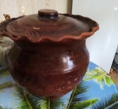 Вареничник керамика, 4 л, круглый, Красная глина, в ассортименте - фото 1 от пользователя