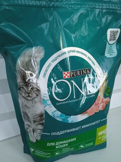 Корм для животных Purina, One, 750 г, для домашних кошек, индейка, цельные злаки, 0042014118 - фото 5 от пользователя