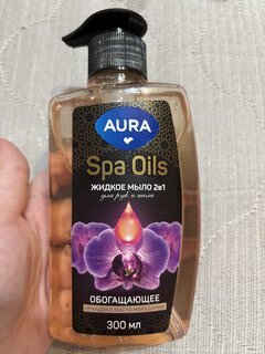 Мыло жидкое Aura, Spa Oils 2в1, Орхидея и масло макадамии, 300 мл, для рук и тела - фото 1 от пользователя