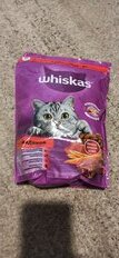 Корм для животных Whiskas, 800 г, для взрослых кошек 1+, сухой, говядина, подушечки с паштетом, пакет, G3658 - фото 2 от пользователя