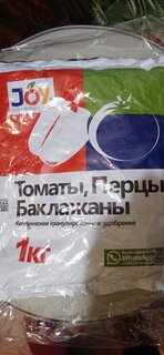 Удобрение Томаты, перцы, баклажаны, минеральный, гранулы, 1 кг, Joy - фото 4 от пользователя