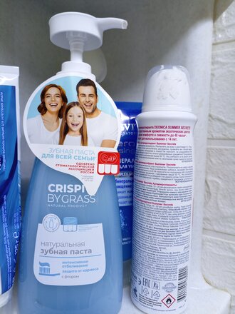 Зубная паста Grass, Crispi, 250 мл, Отбеливающая, с дозатором - фото 2 от пользователя