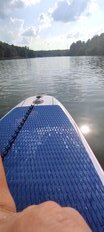 Доска Sup надувной 335х86х15 см, двойной ПВХ, в сумке с насосом, веслом и лиш, 140 кг, W-26 - фото 6 от пользователя