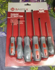 Набор отверток 6 предметов, Bartex, PH 0,1,2/ SL 3,5,6, антискользящая двухкомпонентная, CrV сталь, SCDFS-6 - фото 1 от пользователя