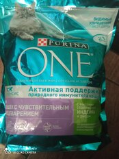 Корм для животных Purina, One, 750 г, для кошек с чувствительным пищеварением, с индейкой и рисом, 12353220 - фото 7 от пользователя