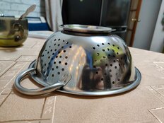 Дуршлаг нержавеющая сталь, 24 см, с ручкой, на ножке, 102208 - фото 5 от пользователя