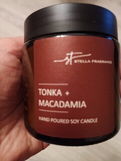 Свеча декоративная ароматическая, в стакане, Stella Fragrance, St Tonka Macadamia, 90 гр, SF0422 - фото 1 от пользователя