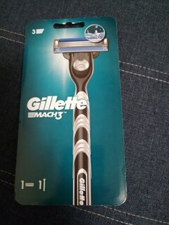 Станок для бритья Gillette, Mach3, для мужчин, 3 лезвия, 1 сменная кассета - фото 3 от пользователя