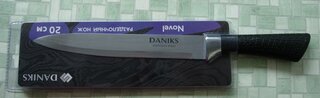 Нож кухонный Daniks, Novel, разделочный, нержавеющая сталь, 20 см, рукоятка пластик, YW-A238-SL - фото 3 от пользователя