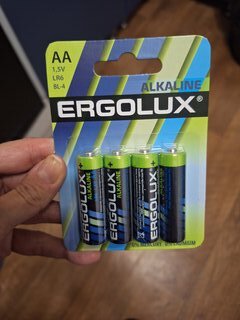 Батарейка Ergolux, АА (LR6, 15A), Alkaline, щелочная, 1.5 В, блистер, 4 шт, 11748 - фото 2 от пользователя