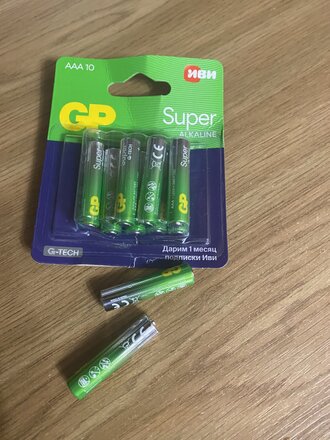 Батарейка GP, ААА (LR03, 24A), Alkaline Super, щелочная, блистер, 10 шт, 17414 - фото 5 от пользователя