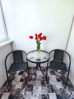 Мебель садовая Ливадия, черная, стол, 60х60х71 см, 2 кресла, 53х72х38 см, C010076 - фото 3 от пользователя