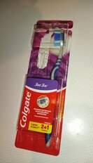 Зубная щетка Colgate, Зигзаг Плюс, средней жесткости, 2 шт, + 1шт бесплатно, FVN59964 - фото 4 от пользователя