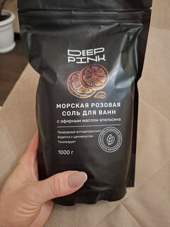 Соль для ванн Deep Pink, с эфирным маслом апельсина, 1 кг, розовая - фото 2 от пользователя