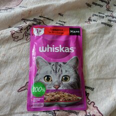 Корм для животных Whiskas, 75 г, для взрослых кошек 1+, желе, говядина/ягнятина, пауч, G8457 - фото 9 от пользователя