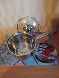 Ковш нержавеющая сталь, 1.9 л, крышка стекло, металлическая ручка, DNN3, SD-A17-16S - фото 2 от пользователя