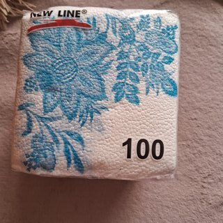 Салфетки бумажные New Line, Гжель, 100 шт, 24х24 см, в ассортименте - фото 1 от пользователя