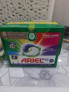 Капсулы для стирки Ariel, Capsules Color, для цветного белья, 14 шт, 19.5 г - фото 3 от пользователя