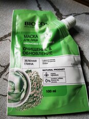 Маска для лица, Biocos, Очищение и Обновление, на основе зеленой глины, 100 мл - фото 9 от пользователя