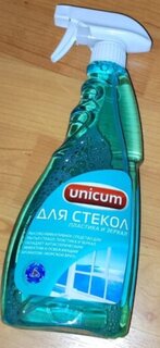 Средство для мытья стекол, пластика и зеркал Unicum, 500 мл, 300285 - фото 1 от пользователя