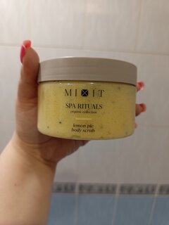 Скраб-бальзам для тела, Mixit, Spa Rituals, 300 г, с ароматом лимонного пирога - фото 9 от пользователя