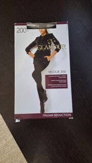 Колготки Glamour, Velour, 200 DEN, р. 4, nero/черные, комфортный пояс - фото 3 от пользователя