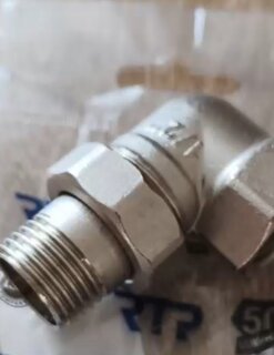 Американка 1/2&quot;, г-ш, никель, угловая, РосТурПласт - фото 1 от пользователя