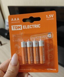 Батарейка TDM Electric, ААА (LR03, 24A), Alkaline, щелочная, 1.5 В, блистер, 4 шт, SQ1702-0006 - фото 1 от пользователя