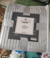 Плед 2-спальный, 180х200 см, велсофт жаккард, 100% полиэстер, Silvano, Неаполь Полоски, светло-серый - фото 9 от пользователя