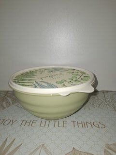 Миска пластик, круглая, 7.2 см, 0.85 л, с крышкой, Wave, Бытпласт, 43324530952, зеленая - фото 1 от пользователя