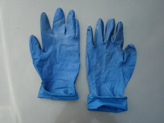 Перчатки хозяйственные латекс, L, синие, Gloves, HB003G - фото 1 от пользователя