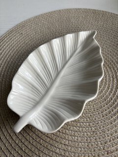 Блюдо керамика, фигурное, 12х20х2 см, белое, Лист, Y4-3730 - фото 9 от пользователя