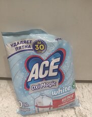 Отбеливатель Ace, Oxi Magic White, 200 г, порошок, для белого белья, кислородный, 80226266 - фото 3 от пользователя