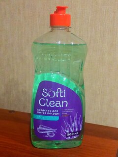 Средство для мытья посуды Softi Clean, Алоэ, 500 мл - фото 3 от пользователя