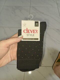 Носки для мужчин, хлопок, Clever, Market line, черные, р. 25, M1000 - фото 6 от пользователя