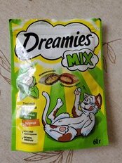 Корм для животных Dreamies, 60 г, для кошек, лакомство, с курицей и мятой, 77185 - фото 7 от пользователя