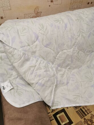 Одеяло 2-спальное, 172х205 см, Лаванда, 150 г/м2, всесезонное, чехол 100% хлопок, кант, Волшебная ночь - фото 6 от пользователя
