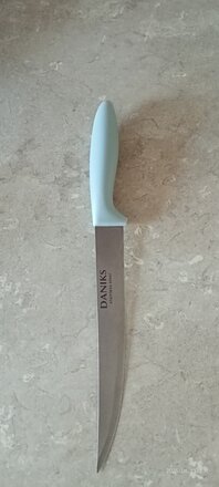 Нож кухонный Daniks, Эконом, для мяса, нержавеющая сталь, 20 см, рукоятка пластик, YW-A054-SL - фото 8 от пользователя