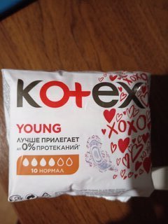 Прокладки женские Kotex, Young Normal, 10 шт, для девочек подростков, 4426 - фото 7 от пользователя