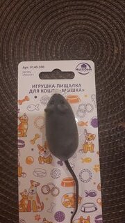 Игрушка-пищалка для кошек, MultiDom, Мышка, 13х2х3 см, в ассортименте, VL40-100 - фото 2 от пользователя
