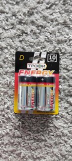 Батарейка Трофи, D (LR20), Energy Power Alkaline, щелочная, 1.5 В, блистер, 2 шт, C0034933 - фото 7 от пользователя