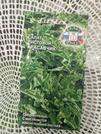 Семена Салат листовой, Красавчик, 0.5 г, цветная упаковка, Седек - фото 1 от пользователя