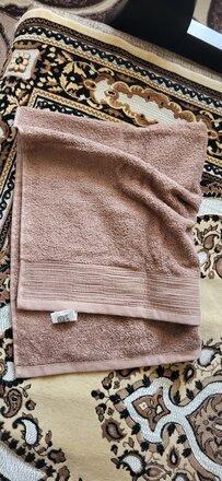 Полотенце банное 50х90 см, 100% хлопок, 450 г/м2, Эден, Silvano, капучино, Узбекистан - фото 3 от пользователя
