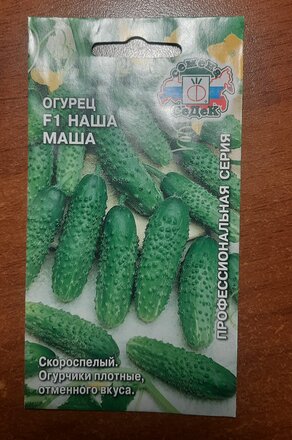 Семена Огурец, Наша Маша F1, 0.2 г, цветная упаковка, Седек - фото 9 от пользователя