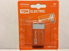 Батарейка TDM Electric, 9V (6LR61), Alkaline, щелочная, 9 В, блистер, SQ1702-0013 - фото 7 от пользователя