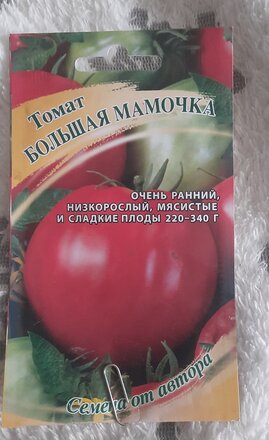 Семена Томат, Большая мамочка, 0.05 г, Семена от автора, цветная упаковка, Гавриш - фото 5 от пользователя